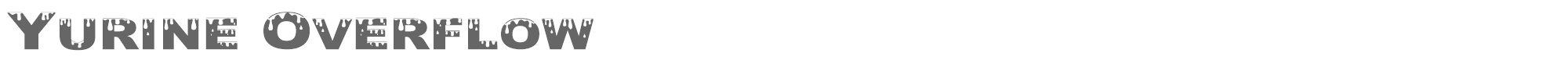Sample characters Yurine Overflow Font
